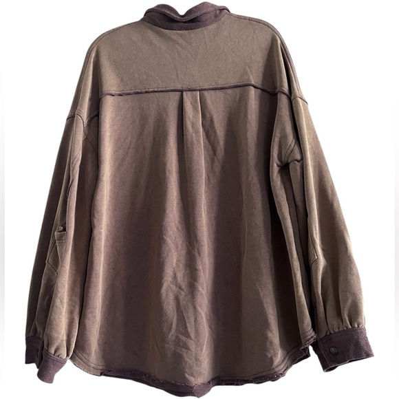 POL Button Front Closure Jacket/ Shacket Brown NWOT X Large - Picture 5 of 8